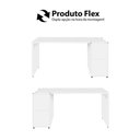Ver imagem 7 de Mesa Escrivaninha 150cm e 2 Armários Aéreos 4 Portas F5 Cor:branco