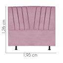 Ver imagem 3 de Cabeceira Estofada Bélgica 195cm King Size Para Cama Box Quarto Suede Rosa Bebê - Gat Magazine