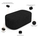 Ver imagem 4 de Kit 02 Puffs Decorativos Orgânico para Living Quarto 100cm Doha W01 Linho Chumbo - Lyam Decor