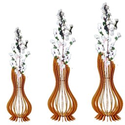 Vaso de Chão Decorativo Grande Ana Maria Mdf:mdf Cru/kit com 3 - 90x28cm, 75x23cm e 60x18cm - 1