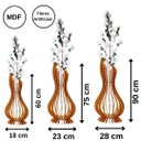 Ver imagem 3 de Vaso de Chão Decorativo Grande Ana Maria Mdf:mdf Cru/kit com 3 - 90x28cm, 75x23cm e 60x18cm