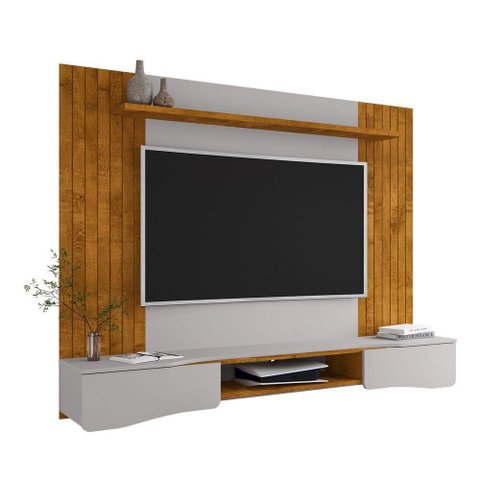 Painel Búzios Naturalle 170cm MDF com Portas Off White Bechara