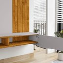 Ver imagem 3 de Painel Búzios Naturalle 170cm MDF com Portas Off White Bechara