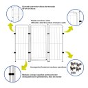 Ver imagem 4 de Cercado Dobrável 98cm Portão com 2 Módulos Ideal para Pets e Crianças