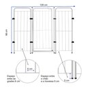 Ver imagem 3 de Cercado Dobrável 98cm Portão com 2 Módulos Ideal para Pets e Crianças