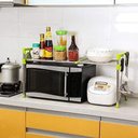 Ver imagem 7 de Prateleira Inox Organizador de Cozinha Banheiro Estante Ajustavel Multifuncional Microondas Sapateir