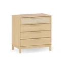 Ver mais imagens de Cômoda Infantil Indy 4 Gavetas em MDF Carvalho Malva com Palha Ratan