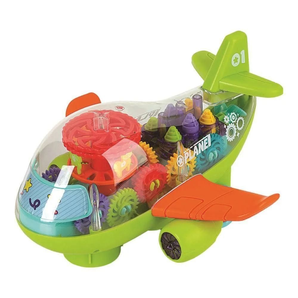 Brinquedo Educativo Avião Bebê Musical c/ Som Luz - Braskit - 1