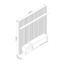 Ver imagem 4 de Rack com Painel Ripado MDF Piso Teto para TV até 75 Polegadas 238x244cm Cinamomo e Off White Orla