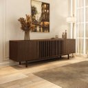 Ver imagem 2 de Rack Aparador para Sala Tv 75 Madeira 180 Cm Cor Imbuia Linn