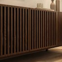 Ver imagem 7 de Rack Aparador para Sala Tv 75 Madeira 180 Cm Cor Imbuia Linn