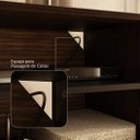 Ver imagem 3 de Rack Aparador para Sala Tv 75 Madeira 180 Cm Cor Imbuia Linn