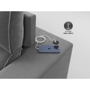 Ver imagem 4 de Sofá com Molas Ensacadas Retrátil e Reclinável Strike 2,00m Veludocristal com Carregador Usb -