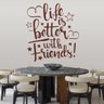 Adesivo de Parede - Frase: Friends - 1