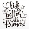 Adesivo de Parede - Frase: Friends - 2