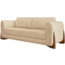 Ver imagem 1 de Sofa Jolie 3 Lugares 230cm Pes Boomerang Linho 215 Dourado Ezz Dourado