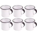 Ver imagem 1 de Jogo 6 Canecas Xícaras De 70ml Chá Café Esmaltadas Cozinha Branca