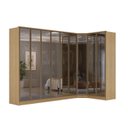 Ver imagem 2 de Roupeiro Modulado Ravi em Mdf 323x232,2cm 9 Portas Reflecta Olmo 1110