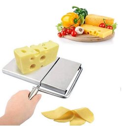 Cortador e Fatiador de Queijos com Bandeja em Inox Fio Manual Multifuncional para Frutas Frios Legum - 2