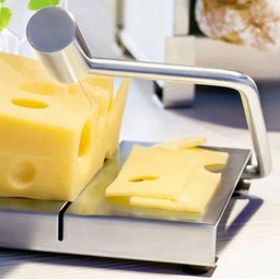 Cortador e Fatiador de Queijos com Bandeja em Inox Fio Manual Multifuncional para Frutas Frios Legum - 5