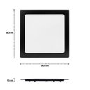Ver imagem 5 de Kit 2 Painel Led 29,3x29,3 Quadrado Preto Embutir 24w 6500k Foxlux