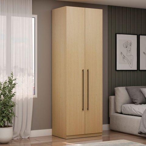 Guarda Roupa Modulado 80cm com 2 Portas e 3 Gavetas 100%mdf Cor:savana
