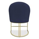 Ver imagem 6 de Kit 08 Cadeiras Poltrona de Jantar Bela Veludo Azul Marinho Base Metálica Industrial Dourado -