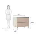 Ver imagem 3 de Balcão de Cozinha sem Tampo 80cm Misto 1 Porta Basculante e 1 Gavetão Luci Luciane Móveis