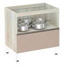 Ver imagem 2 de Balcão de Cozinha sem Tampo 80cm Misto 1 Porta Basculante e 1 Gavetão Luci Luciane Móveis