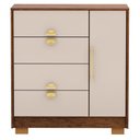 Ver imagem 1 de Comoda Sapateira 4 Gavetas 1 Porta 93 Cm 20033 Imbuia Fendi Vlr