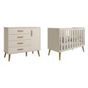 Ver imagem 2 de Quarto de Bebê Completo Isis / Berço 2 em 1, Cômoda Sapateira 100% MDF