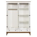 Ver imagem 2 de Armario Malibu 4 Portas e 2 Gavetas Cor Branco com Amendoa 204 Cm - 63668