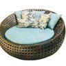 Chaise Sofá Essencial 1,50m Fibra Indiano Cor Chocolate para Área Externa, Decoração, Jardim e Pisci - 1