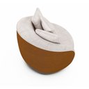 Ver imagem 6 de Kit 2 Poltronas Decorativa Giratória para Sala Kaly M22 Sintético Caramelo/Linho Bege - Mpozenato
