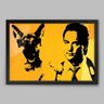 Quadro Filme K9 Um Policial Bom Pra Cachorro - 60x40cm - Moldura Caixa Preto - 1