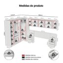 Ver imagem 3 de Quarto Completo Casal 580 Cm Guarda-roupa de Canto com Espelhos Branco Neo Madesa 02