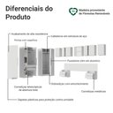 Ver imagem 4 de Quarto Completo Casal 580 Cm Guarda-roupa de Canto com Espelhos Branco Neo Madesa 02