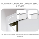 Ver mais imagens de Guarda Roupa Casal Sollo 3 Portas com Espelho 8 Gavetas 273cm - Novo Horizonte Branco