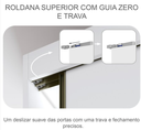 Ver mais imagens de Guarda Roupa Casal Sollo 3 Portas com Espelho 8 Gavetas 273cm - Novo Horizonte Branco