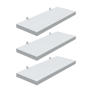 Kit 3 Prateleira Branca 25x10 com Suporte Flutuante Mdf Organizadora Decoração Cozinha Banheiro Sala