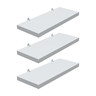 Kit 3 Prateleira Branca 25x10 com Suporte Flutuante Mdf Organizadora Decoração Cozinha Banheiro Sala - 1