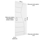 Ver mais imagens de Folha de Porta Frisada R10S com 3 Dobradiças 3 1/2 Parafusos:Mogno/80 cm