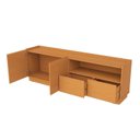 Ver imagem 4 de Rack com Painel para TV até 75 Polegadas MDF 187cmx219cm Bancada Vitoria Regia YesCasa
