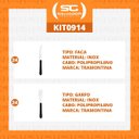 Ver imagem 2 de Jogo Facas e Garfo Preto Leme 48 Pç Aço Inox Pbag Tramontina