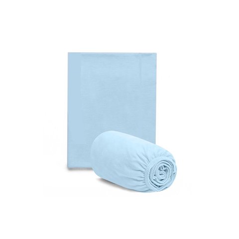 Lençol com Fronha para Mini Berço Hug - Azul:azul