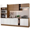 Ver imagem 2 de Cozinha Completa Madesa Stella 290001 com Armário e Balcão Rustic/Branco/Rustic Cor:Rustic/Branco/Ru