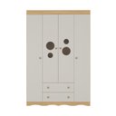 Ver imagem 7 de Guarda-roupa Infantil 122cm com Vidro 4 Portas e 2 Gavetas Sonho Multimóveis Mp4473 Madeirado/off