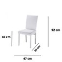 Ver imagem 4 de Kit 6 Cadeiras Vitória para Sala de Jantar-Assento sintético branco GAT MAGAZINE
