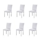 Ver imagem 1 de Kit 6 Cadeiras Vitória para Sala de Jantar-Assento sintético branco GAT MAGAZINE