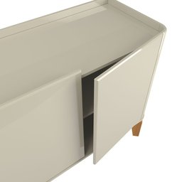 Buffet Aparador Flip 1,80 4 Portas Sala - 3 Cores:offwhite - 5